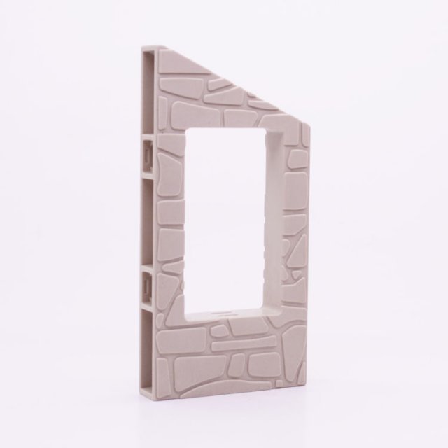 Playmobil 30219350 Muur Schuin m Venster - 60/120 - Wall Slanted w Window ,  groot uit kunststof in de kleur l.grijs. Geschikt vanaf 3+.