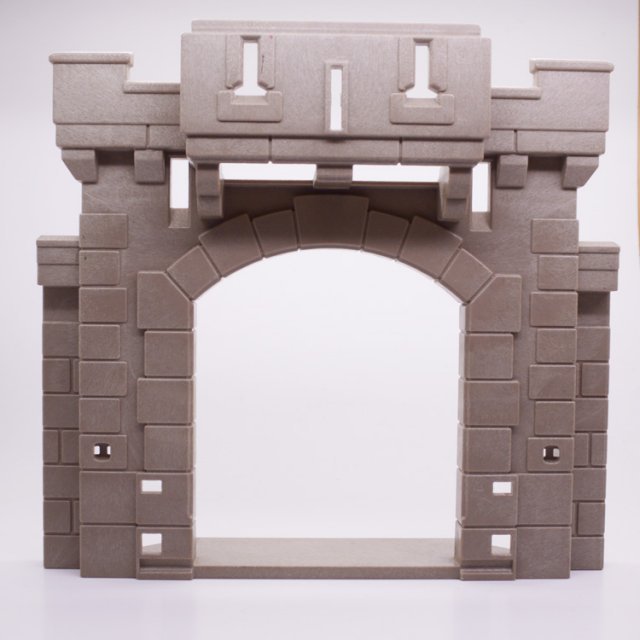 Playmobil 30227563 Kasteel Ingang  - Set 6001 - Castle Entrance ,  groot uit kunststof in de kleur grijs. Geschikt vanaf 3+.