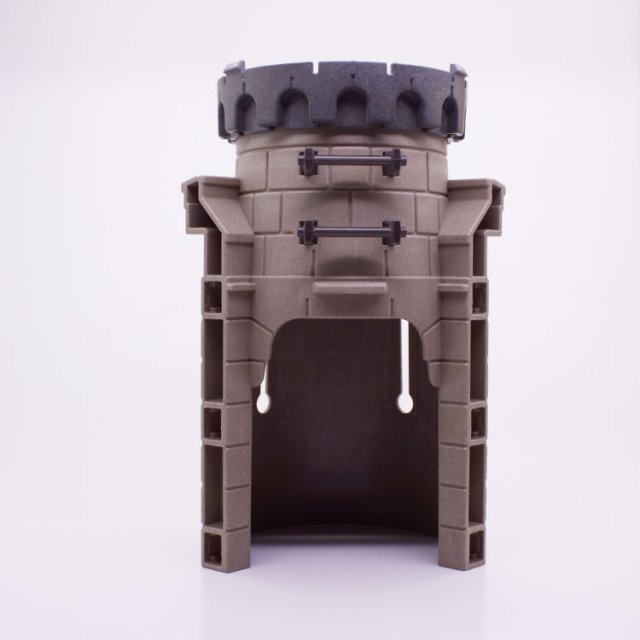 Playmobil 30227603 30227613 30802692 Kasteeltoren m Vloer - D90 - Castle Tower w Floor ,  groot uit kunststof in de kleur grijs. Geschikt vanaf 3+.