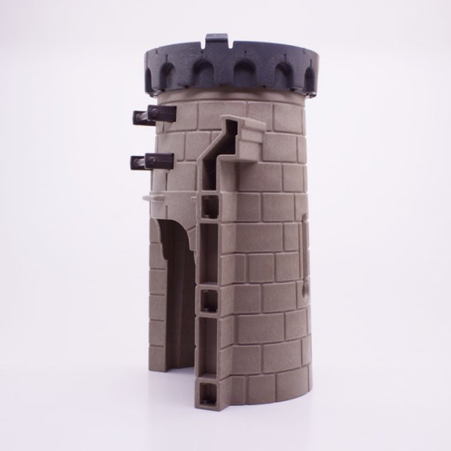 Playmobil 30227603 30227613 30802692 Kasteeltoren m Vloer - D90 - Castle Tower w Floor ,  groot uit kunststof in de kleur grijs. Geschikt vanaf 3+.