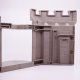 Playmobil 30227663 Muur Kasteeltoren Ingang - Castle Tower Entrance Wall ,  groot uit kunststof in de kleur grijs. Geschikt vanaf 3+.
