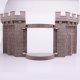 Playmobil 30227663 Muur Kasteeltoren Ingang - Castle Tower Entrance Wall ,  groot uit kunststof in de kleur grijs. Geschikt vanaf 3+.