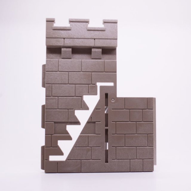 Playmobil 30227703 Kasteelmuur Geheime Trap - Castle Wall Secret Stairs ,  groot uit kunststof in de kleur grijs. Geschikt vanaf 3+.