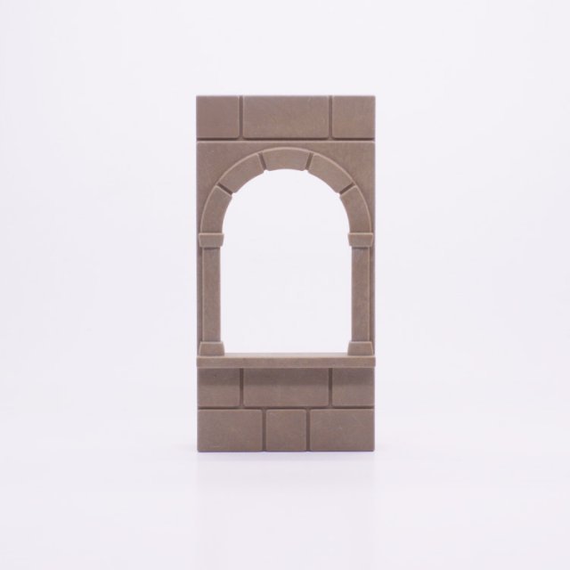 Playmobil 30247750 Kasteelmuur Raamopening - 60/120 II - Castle Wall Window ,  groot uit kunststof in de kleur grijs. Geschikt vanaf 3+.