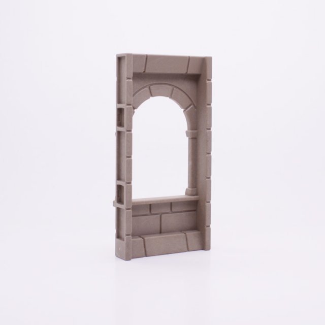 Playmobil 30247750 Kasteelmuur Raamopening - 60/120 II - Castle Wall Window ,  groot uit kunststof in de kleur grijs. Geschikt vanaf 3+.