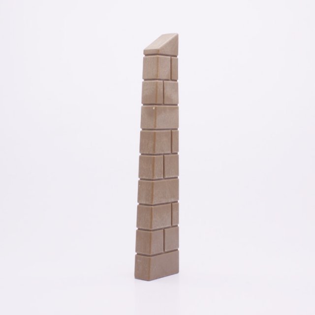 Playmobil 30247890 Kasteelmuur Eindstuk Schuin - 15/150 - Castle Wall Endpiece ,  groot uit kunststof in de kleur grijs. Geschikt vanaf 3+.
