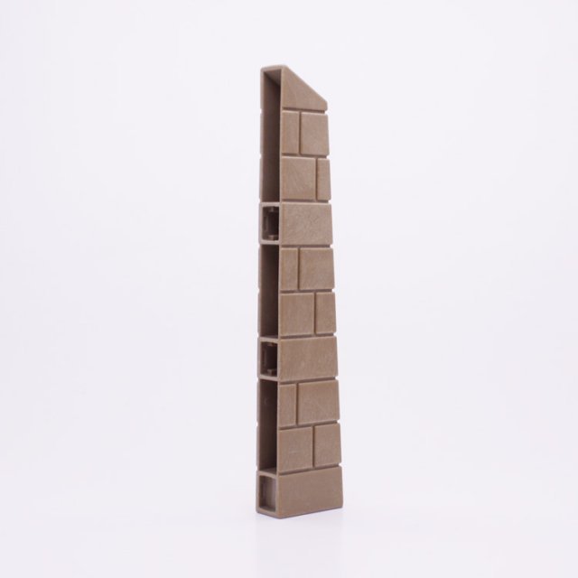 Playmobil 30247890 Kasteelmuur Eindstuk Schuin - 15/150 - Castle Wall Endpiece ,  groot uit kunststof in de kleur grijs. Geschikt vanaf 3+.