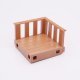 Playmobil 30247930 Platform Hout Balustrade - 60/60 - Floor Wood Railing ,  groot uit kunststof in de kleur l.bruin. Geschikt vanaf 3+.