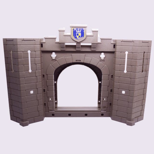 Playmobil 30247960 30247970 Kasteel Ingang Compleet - Castle Entrance Complete ,  groot uit kunststof in de kleur grijs. Geschikt vanaf 3+.