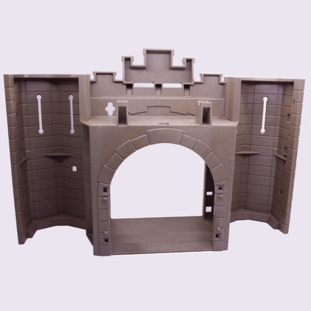Playmobil 30247960 30247970 Kasteel Ingang Compleet - Castle Entrance Complete ,  groot uit kunststof in de kleur grijs. Geschikt vanaf 3+.