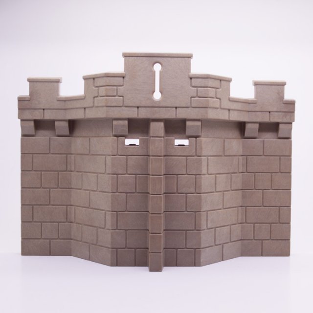 Playmobil 30248120 Kasteelmuur Uitsprong - 240/175 - Castle Wall Oriel ,  groot uit kunststof in de kleur grijs. Geschikt vanaf 3+.