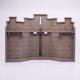 Playmobil 30248120 Kasteelmuur Uitsprong - 240/175 - Castle Wall Oriel ,  groot uit kunststof in de kleur grijs. Geschikt vanaf 3+.