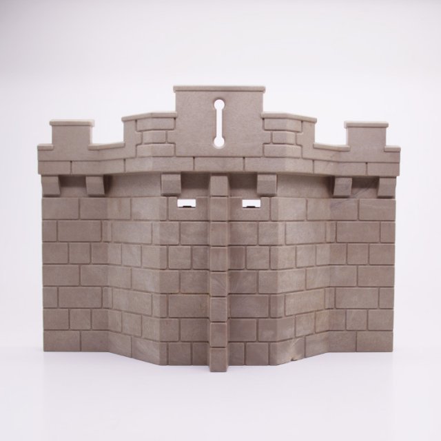 Playmobil 30248120 01 Kasteelmuur Uitsprong Gat - 240/175 - Castle Wall Oriel Hole ,  groot uit kunststof in de kleur grijs. Geschikt vanaf 3+.