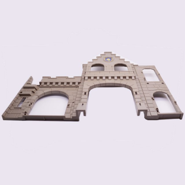 Playmobil 30452790 Voorgevel Gebouw Kasteel - 3268 - Front Wall Castle ,  groot uit kunststof in de kleur grijs. Geschikt vanaf 3+.