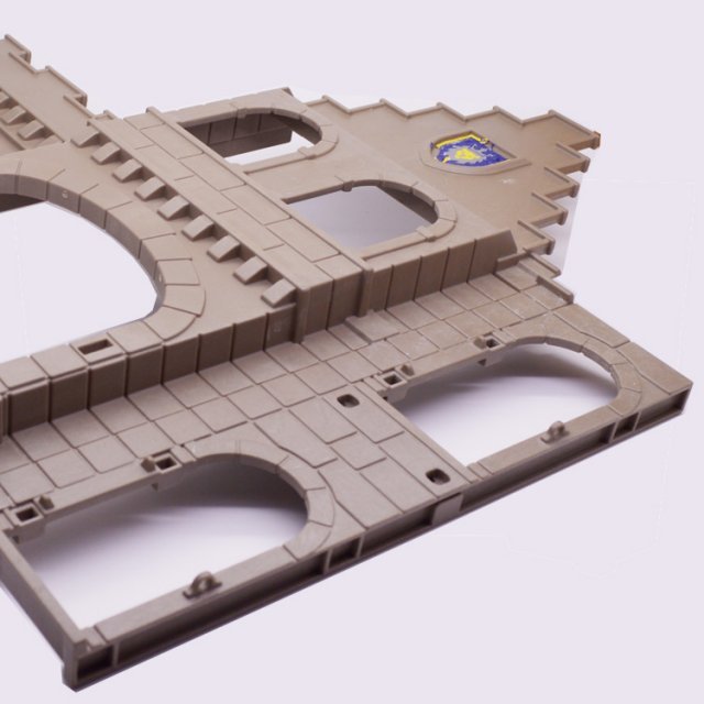Playmobil 30452790 Voorgevel Gebouw Kasteel - 3268 - Front Wall Castle ,  groot uit kunststof in de kleur grijs. Geschikt vanaf 3+.