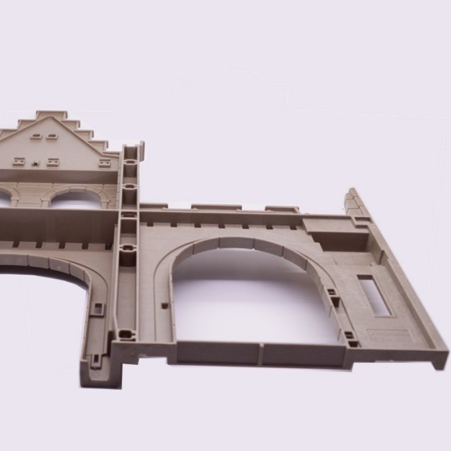 Playmobil 30452790 Voorgevel Gebouw Kasteel - 3268 - Front Wall Castle ,  groot uit kunststof in de kleur grijs. Geschikt vanaf 3+.