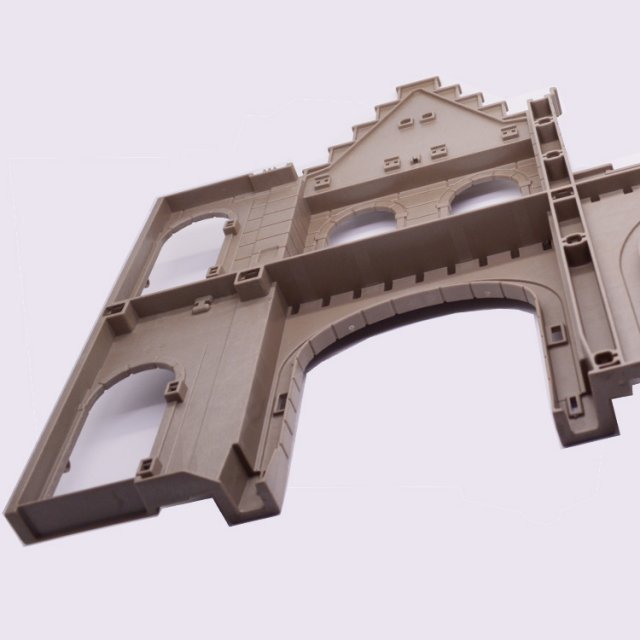 Playmobil 30452790 Voorgevel Gebouw Kasteel - 3268 - Front Wall Castle ,  groot uit kunststof in de kleur grijs. Geschikt vanaf 3+.