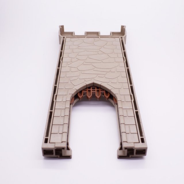 Playmobil 30513942 30635954 Torenmuur Doorgang Hek - Tower Wall Opening Gate ,  groot uit kunststof in de kleur grijs. Geschikt vanaf 3+.