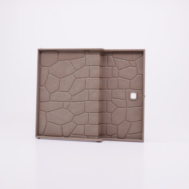 Playmobil 30604192 02 Kasteelmuur Inzetstuk Deur - Castle Wall Insert Door ,  groot uit kunststof in de kleur grijs. Geschikt vanaf 3+.