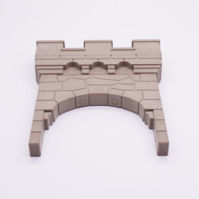 Playmobil 30604202 02 Kasteelmuur Top Toren - Castle Wall Tower Top ,  groot uit kunststof in de kleur grijs. Geschikt vanaf 3+.