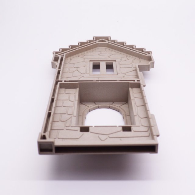 Playmobil 30604222 01 Kasteelmuur Raamerker - Castle Wall Windows ,  groot uit kunststof in de kleur grijs. Geschikt vanaf 3+.