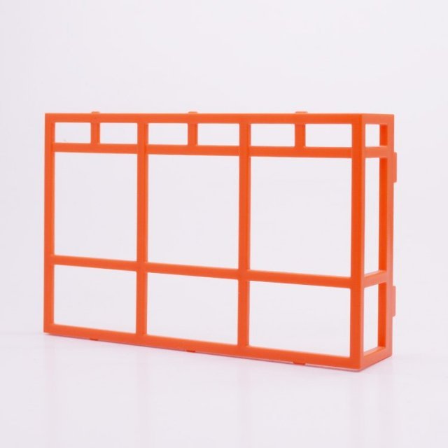 Playmobil 30239493 Raamkader m Hoek - 140x90 - Window Frame w Corner ,  groot uit kunststof in de kleur oranje. Geschikt vanaf 3+.