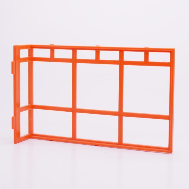 Playmobil 30239493 Raamkader m Hoek - 140x90 - Window Frame w Corner ,  groot uit kunststof in de kleur oranje. Geschikt vanaf 3+.