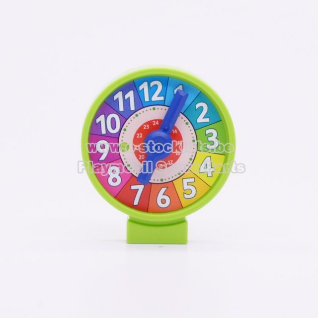 Playmobil 30603852 01 Klok Perronklok - Clock ,  groot uit kunststof in de kleur groen. Geschikt vanaf 3+.
