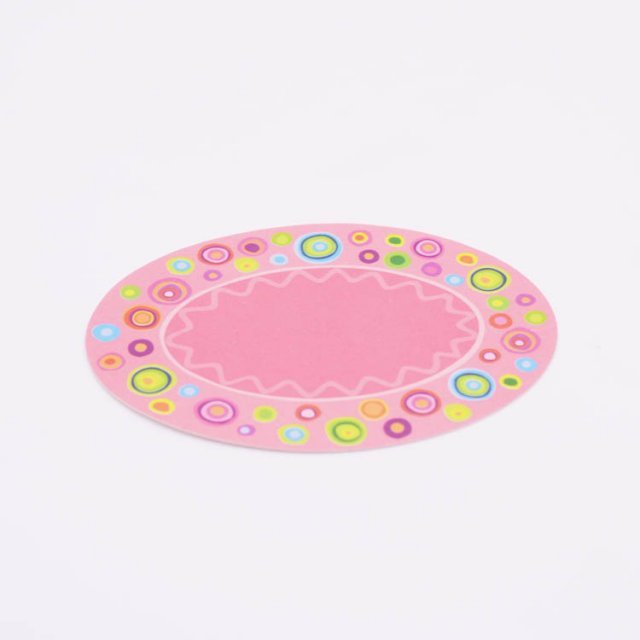 Playmobil 30828163 Tapijt Vloerkleed Ovaal - 100x75 - Carpet Floor Oval ,  groot uit kunststof in de kleur roze. Geschikt vanaf 3+.