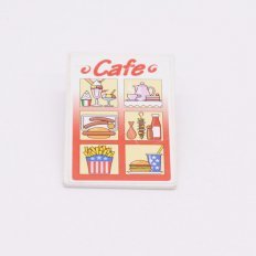 Playmobil 30224442 01 Infobord m Clip Wit - Cafe - Info Sign w Clip White