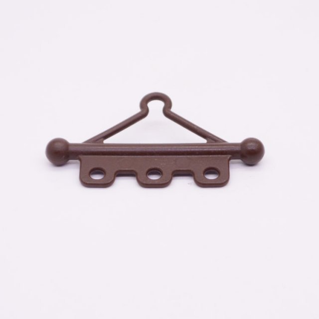 Playmobil 30518410 01 Houder Banner Ophanggedeelte - BR - Banner Holder Hanging Piece ,  groot uit kunststof in de kleur bruin. Geschikt vanaf 3+.