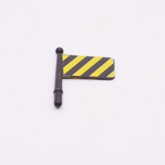 Playmobil 30606390 01 Vlag Klein Zwart Geel Strepen - Flag Small Black Yellow Stripes