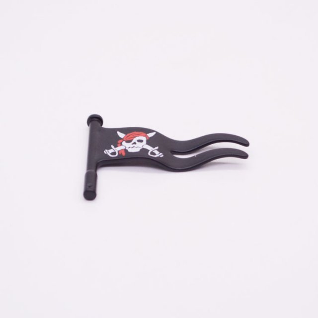 Playmobil 30623843 Vlag Klein - Pirate - Flag Small ,  groot uit kunststof in de kleur zwart. Geschikt vanaf 3+.