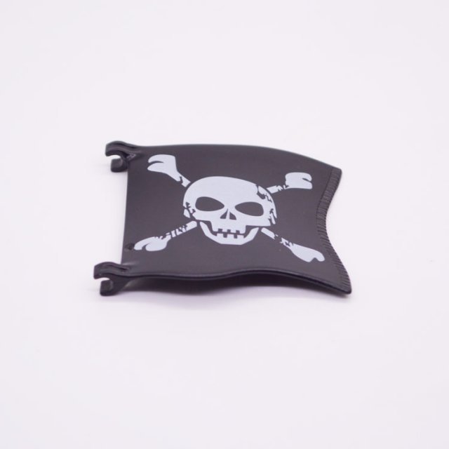 Playmobil 30627073 Vlag Vierkant - Skull Cross Bones - Flag Square ,  groot uit kunststof in de kleur zwart. Geschikt vanaf 3+.