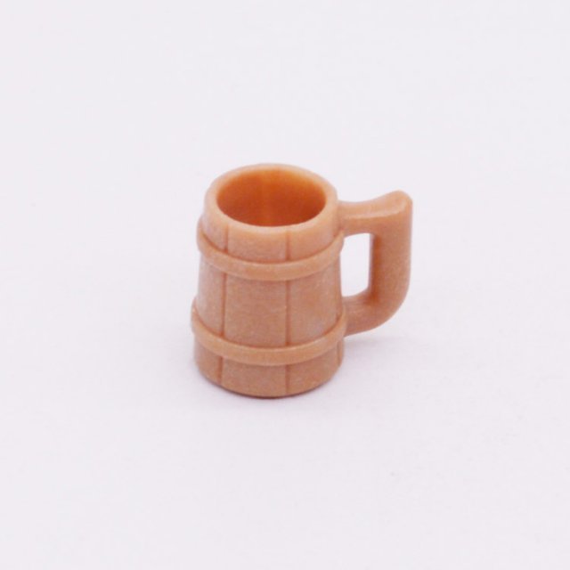 Playmobil 30030840 Bierkruik Bierpul - L BR - Beer Mug ,  groot uit kunststof in de kleur l.bruin. Geschikt vanaf 3+.