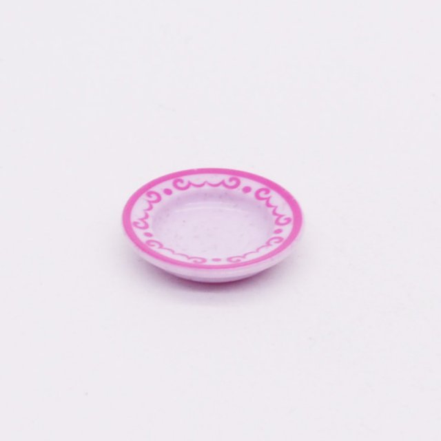 Playmobil 30648016 Bord Diep m Print D20 Li Roze - Plate Soup w Print D20 Li Pink ,  groot uit kunststof in de kleur l.roze. Geschikt vanaf 3+.