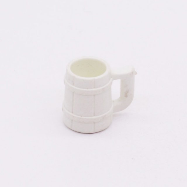Playmobil p3606a Bierkruik Bierpul Wit - Beer Mug White ,  groot uit kunststof in de kleur wit. Geschikt vanaf 3+.