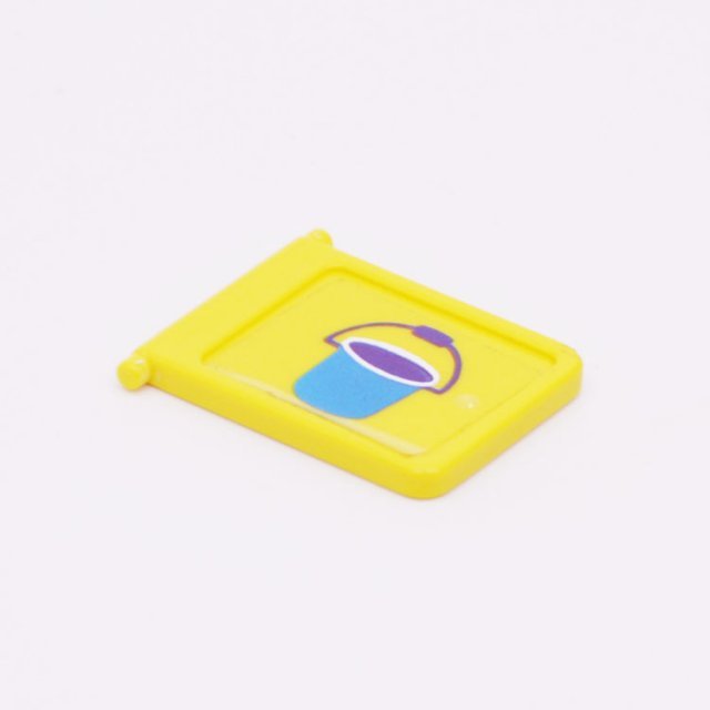 Playmobil 30044930 03 Deur Speelhuis Emmer - Door Playhouse Bucket ,  groot uit kunststof in de kleur geel. Geschikt vanaf 3+.