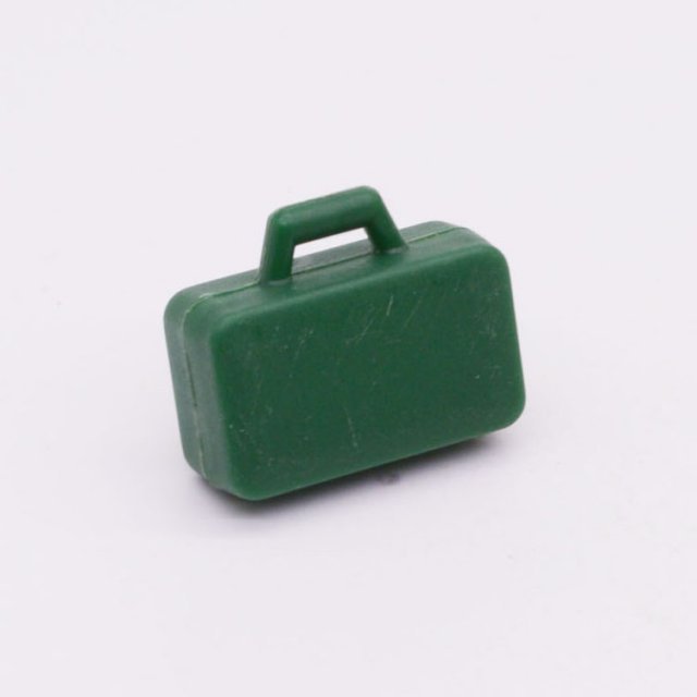 Playmobil 30022720 02 Koffer Oude Stijl - D GR - Suitcase Old Style ,  groot uit kunststof in de kleur d.groen. Geschikt vanaf 3+.