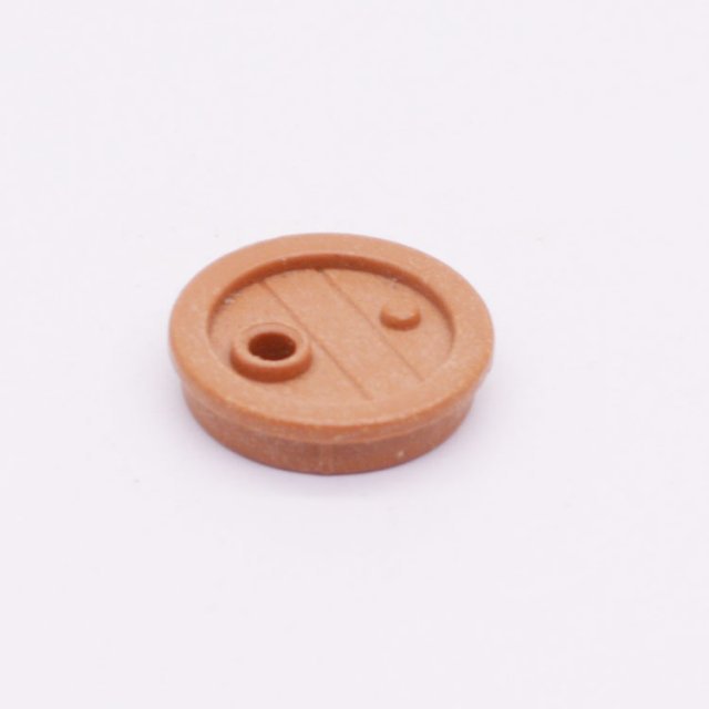 Playmobil 30095680 Deksel Houten Vat - L.B - Cover End Wooden Barrel ,  groot uit kunststof in de kleur l.bruin. Geschikt vanaf 3+.