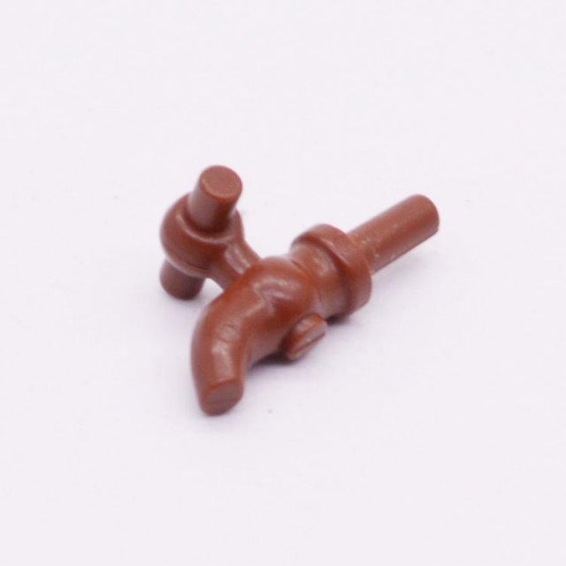 Playmobil 30235840 Kraan v Houten Vat - D BR - Tap f Wooden Barrel ,  groot uit kunststof in de kleur d.bruin. Geschikt vanaf 3+.
