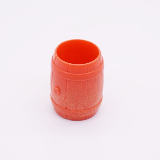Playmobil 30271640 Houten Vat - R - Wooden Barrel ,  groot uit kunststof in de kleur rood. Geschikt vanaf 3+.
