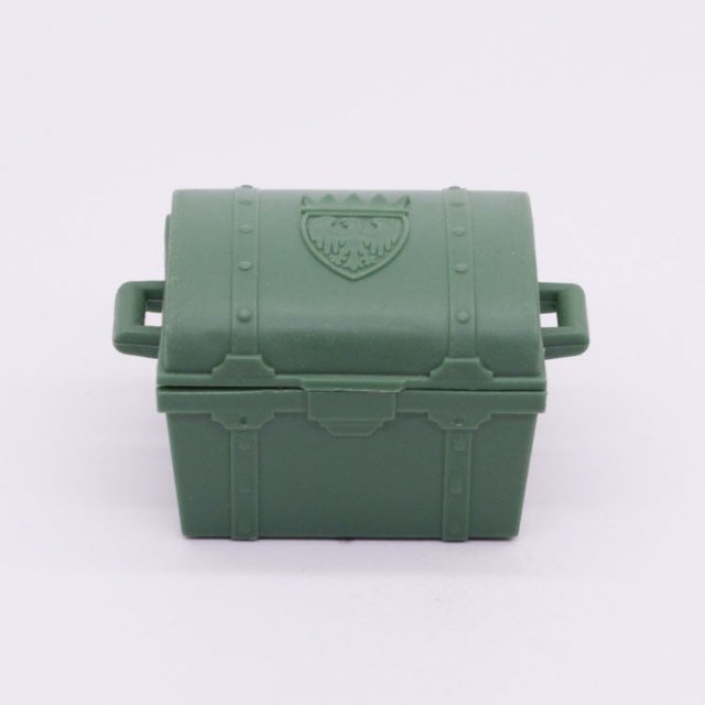 Playmobil 30288790 Schatkist Geldkist - D GR - Chest Trunk ,  groot uit kunststof in de kleur d.groen. Geschikt vanaf 3+.