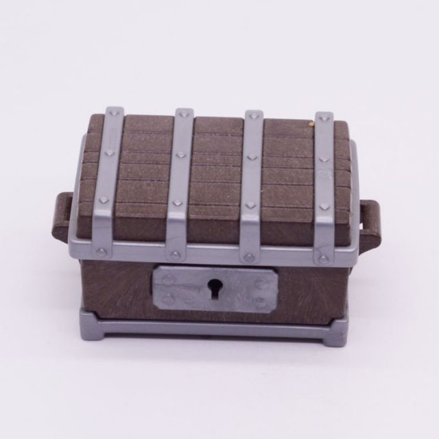 Playmobil 30650192 Schatkist Geldkist m Slot - BR - Chest Trunk w Lock ,  groot uit kunststof in de kleur bruin. Geschikt vanaf 3+.