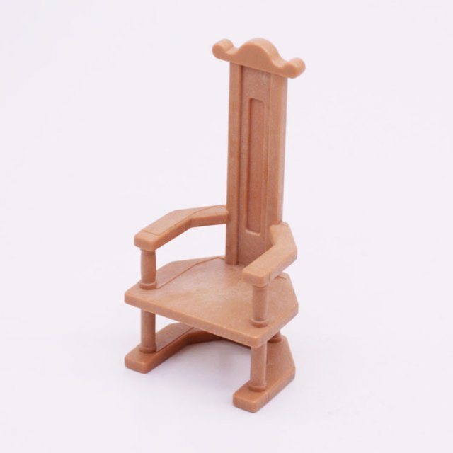 Playmobil 30027940 30086980 30212163 Troonstoel - L BR - Throne Seat ,  groot uit kunststof in de kleur l.bruin. Geschikt vanaf 3+.