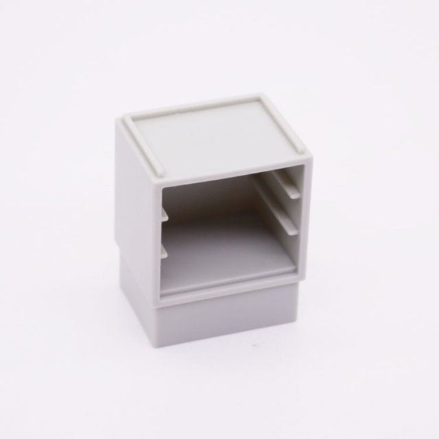 Playmobil 30045100 Kast v 3 Lades - GR - Cupboard f 3 Drawers ,  groot uit kunststof in de kleur grijs. Geschikt vanaf 3+.