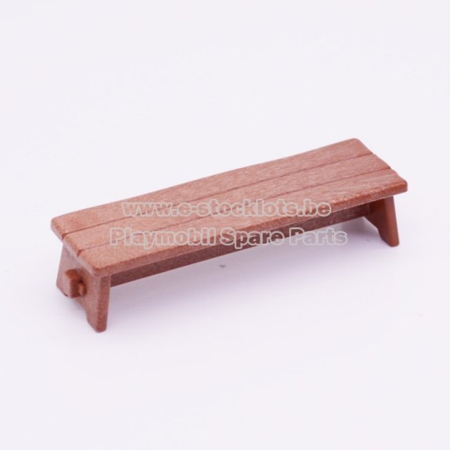 Playmobil 30051813 Houten Zitbank - Bench Wood ,  groot uit kunststof in de kleur bruin. Geschikt vanaf 3+.