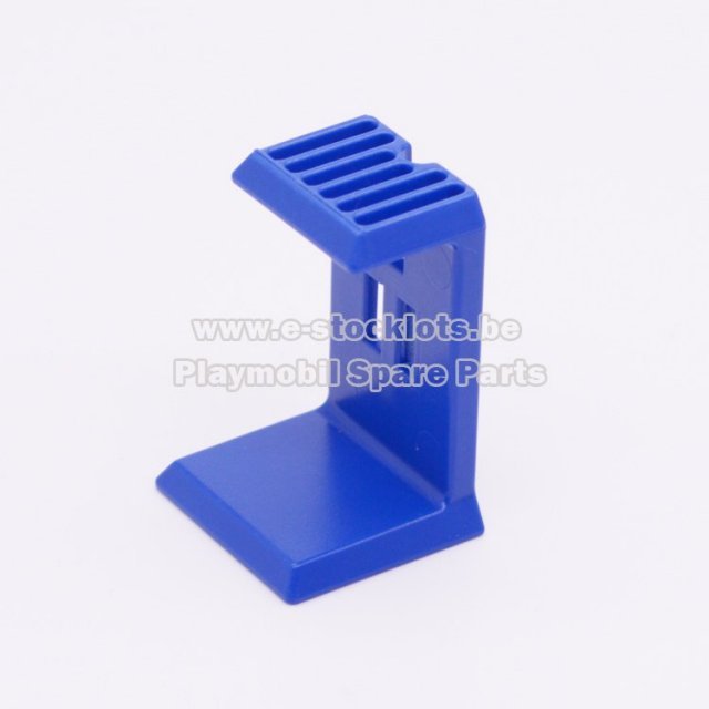 Playmobil 30061973 Houder Vuilbak - Stand Garbage Can ,  groot uit kunststof in de kleur blauw. Geschikt vanaf 3+.