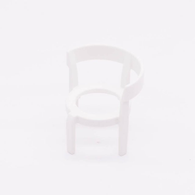 Playmobil 30210283 Stoel Rond Stapelbaar - W - Chair Round Stackable ,  groot uit kunststof in de kleur wit. Geschikt vanaf 3+.