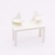Playmobil 30214122 Schminktafel - W - Vanity Dressing Table ,  groot uit kunststof in de kleur wit. Geschikt vanaf 3+.